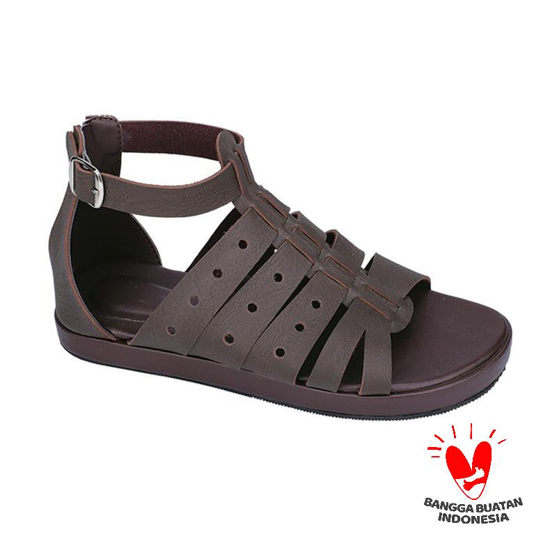 Raindoz Teresia RTT 021 Sandal Flats - Dark Brown