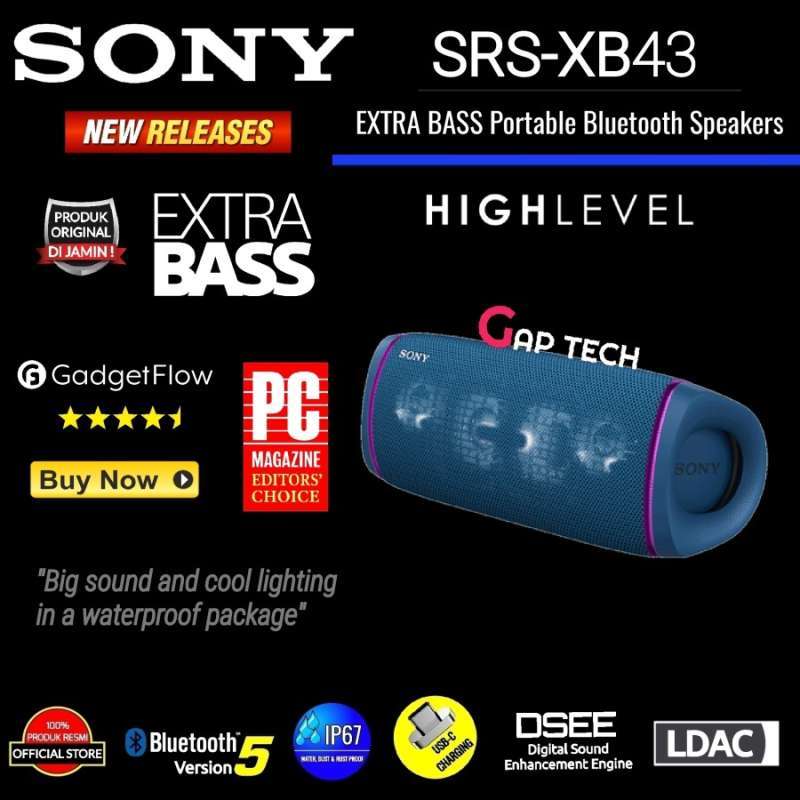 Promo Sony SRS XB43 Extra Bass Portable 