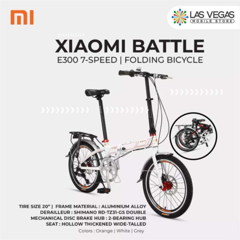 Jual Sepeda Lipat Xiaomi Battle E300 White di Seller Tokolasvegas