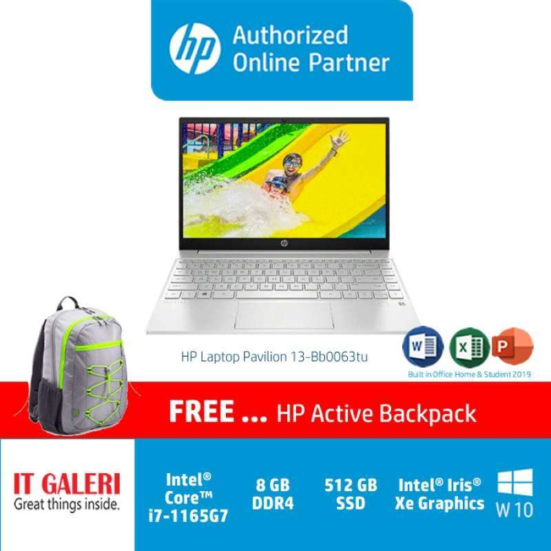 hp pavilion laptop 13 bb0063tu ci7 1165g7 8gb 512gb ssd 13 3 win10 opi silver