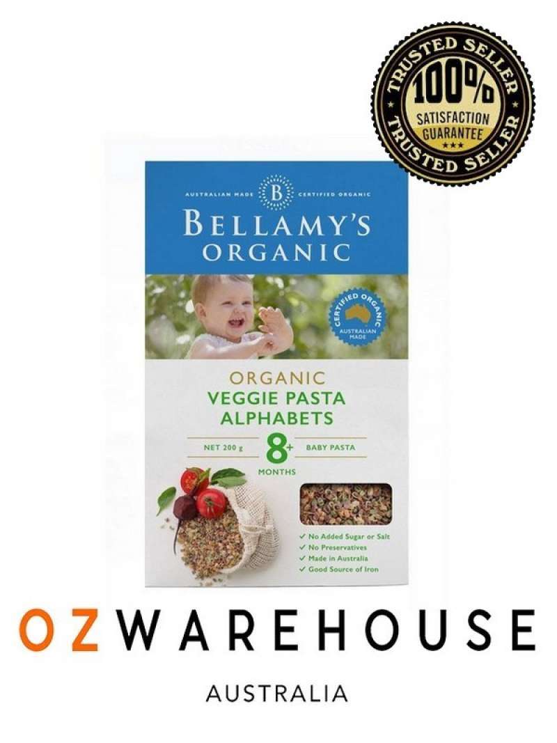 Bellamy's organic vegie pasta alphabets sales