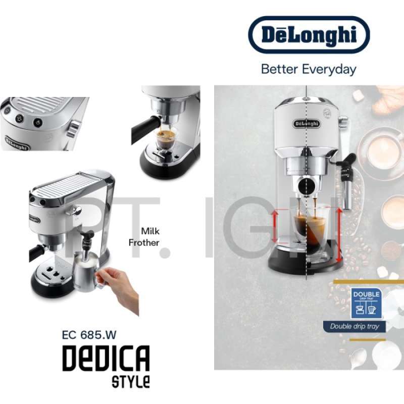 Delonghi - Dedica Style EC 685.W + Coffee Grinder KG89 - Almergo.com