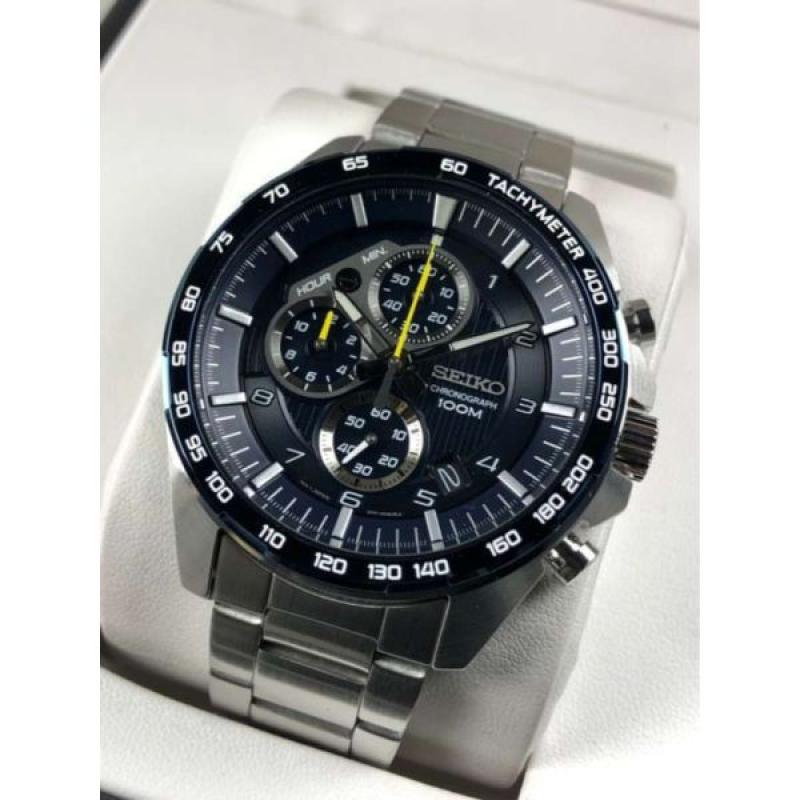 Jual Jam Tangan Pria Seiko Chronograph SSB321P1 Stainless Quartz