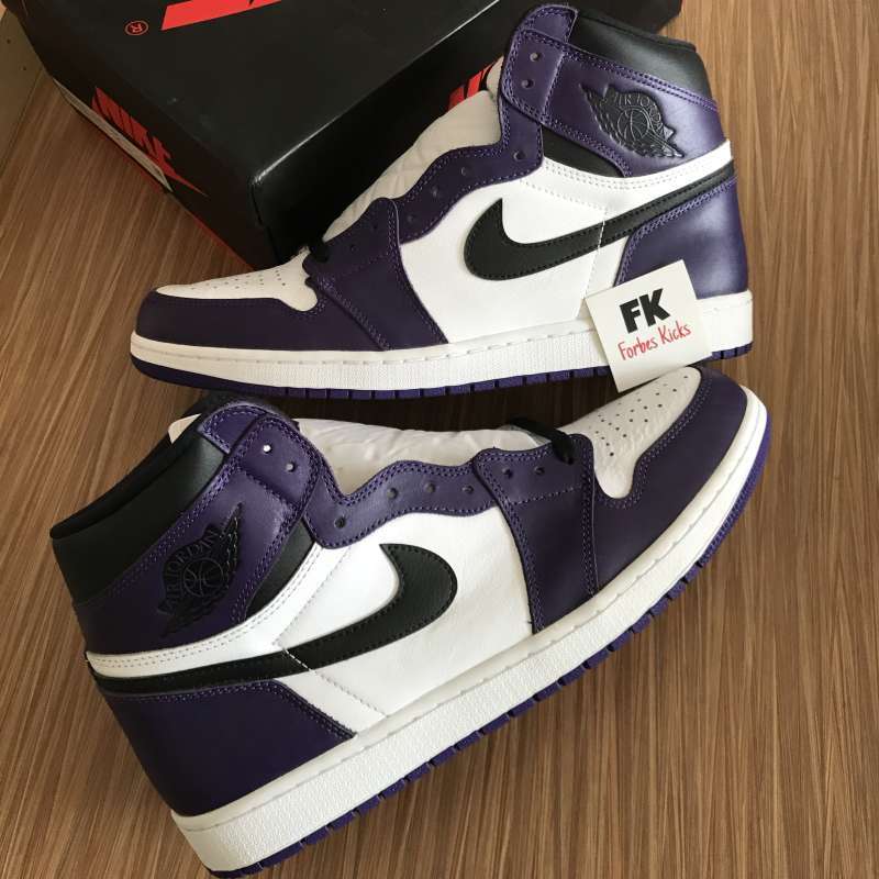 Air Jordan Retro High Court Purple White || pine green dark mocha  bred banned - Main Image