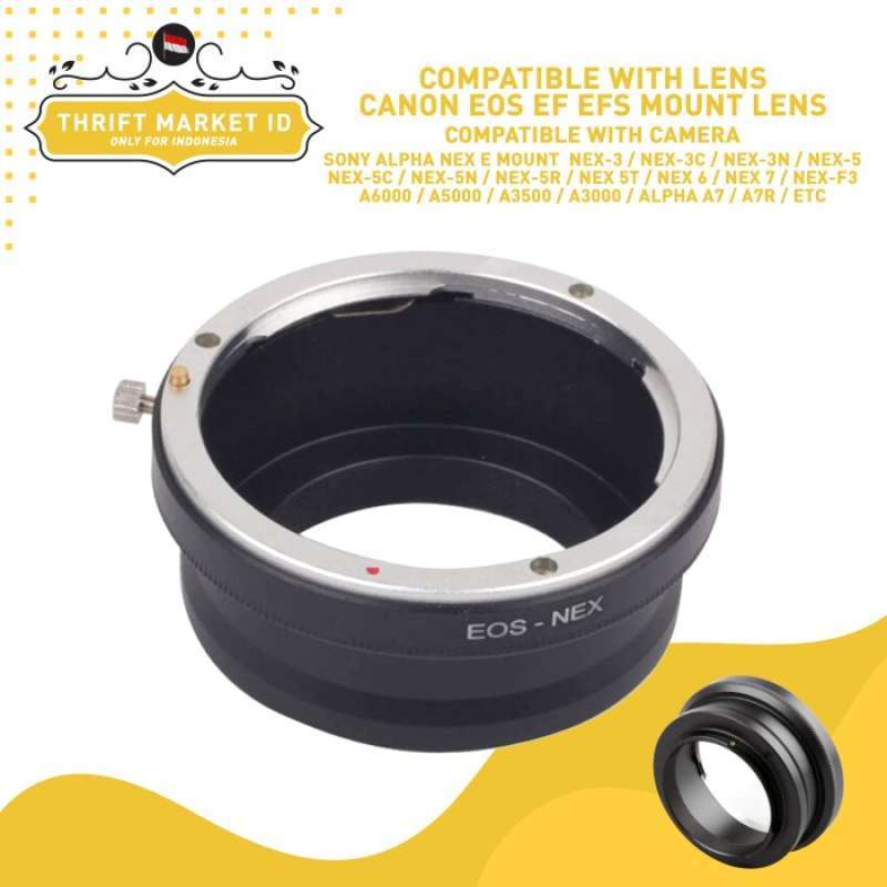 EOS NEX Lens Adapter Ring Lensa Canon EF to Sony E Mount Body EOS-NEX  ORIGINAL 100