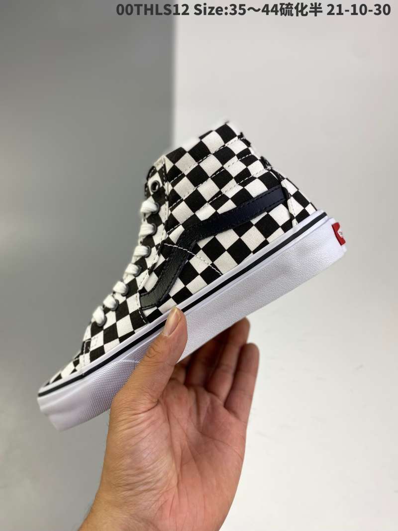 checkered high tops vans
