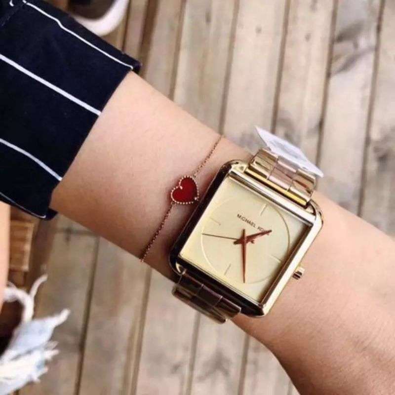 Jam Tangan Wanita Michael Kors MK3665 Ladies Rose Gold Aluminum Stainlies Strap Michael Kors MK3665