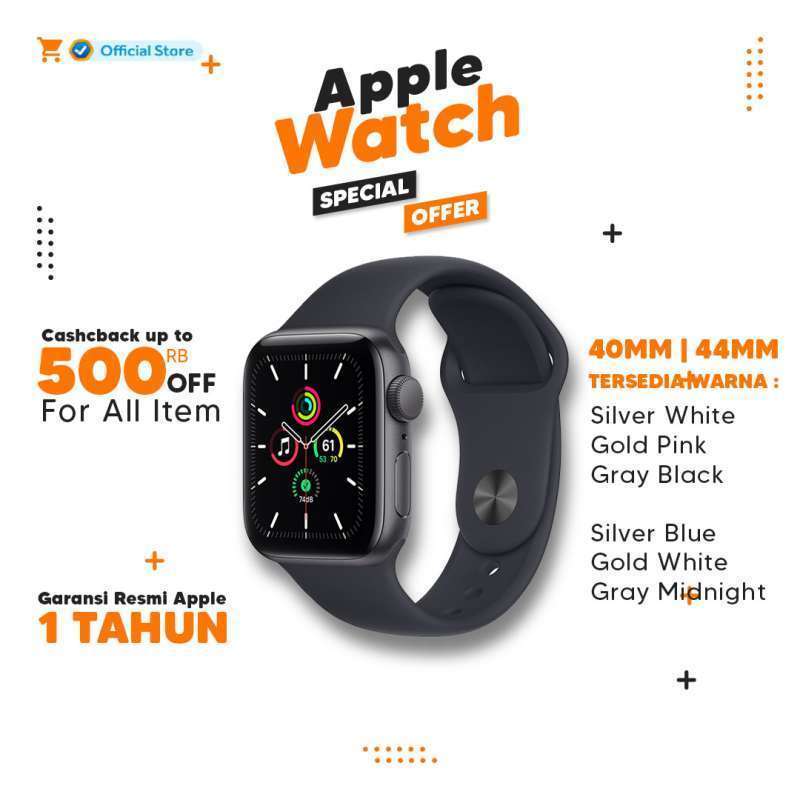 Promo Apple Watch SE 40mm 44mm NOT 5 6 7 - 40mm Gold+White di Seller  ApplePonsel.ID - Kota Jakarta Pusat, DKI Jakarta | Blibli