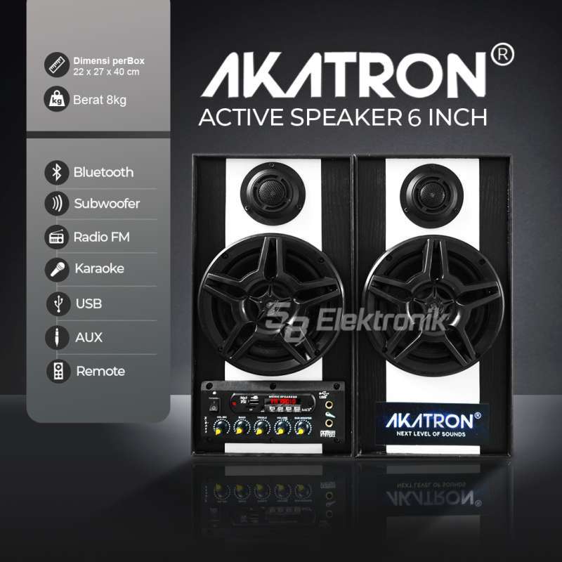SuperSound Set Speaker Aktif Bluetooth Tipe 6500 dengan Double Subwoofer, 6 Inchi, dan Remote Control untuk Musik dan Karaoke. Cocok untuk Berbagai Acara