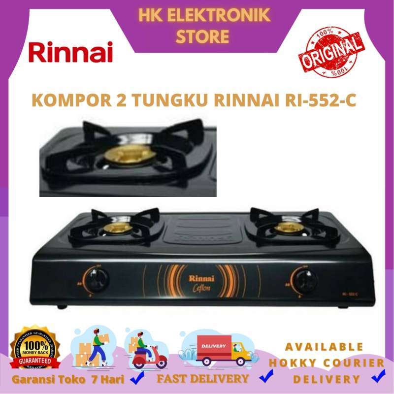 Jual KOMPOR 2 TUNGKU RINNAI RI-552-C DESAIN ELEGAN BODY MATERIAL STAINLESS  STEEL TEKNOLOGI EKONOMI EKONOMIS MUDAH DIBERSIHKAN DAN ANTI LENGKET[PROMO]  di Seller HK ELEKTRONIK STORE - Jatiwarna, Kota Bekasi | Blibli