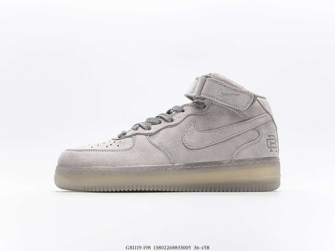 grey suede high top air force ones