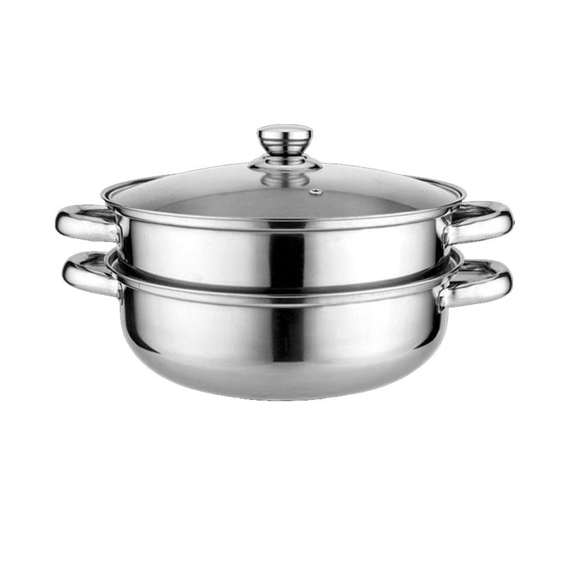 Jual Azonex Pot Steamer Stainless Steel Panci Kukus 2 Tingkat Dengan Penutup Kaca Silver Silver Online September 2020 Blibli Com
