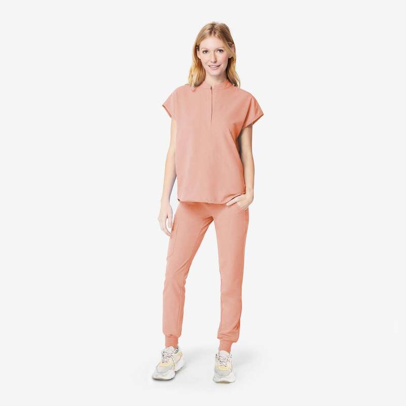 Promo Women Nursing Scrub Set Top Pants 