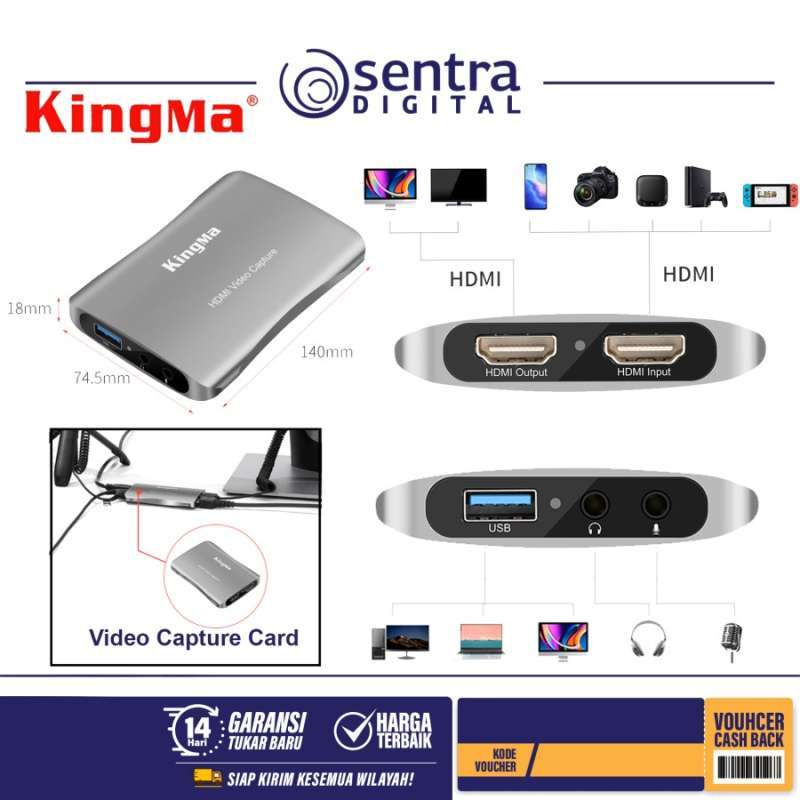 Video Capture Card Kingma HDMI to USB Video Capture Card BMU025