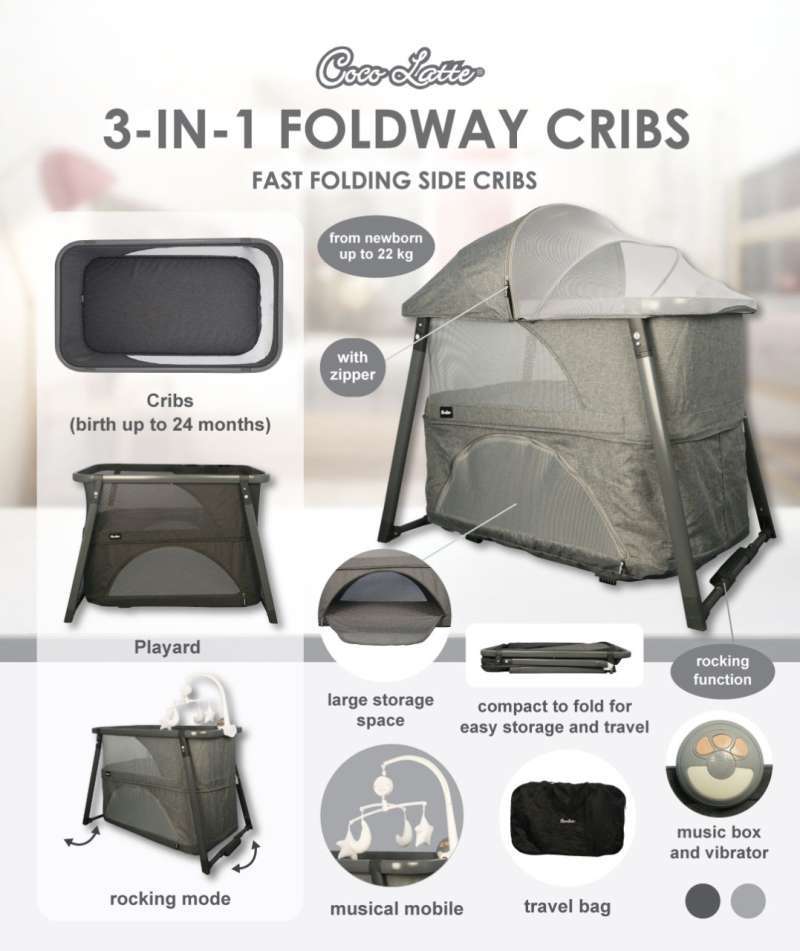 Jual Cocolatte Baby Box 3in1 Foldway Cribs Boxtidur Bayi Light