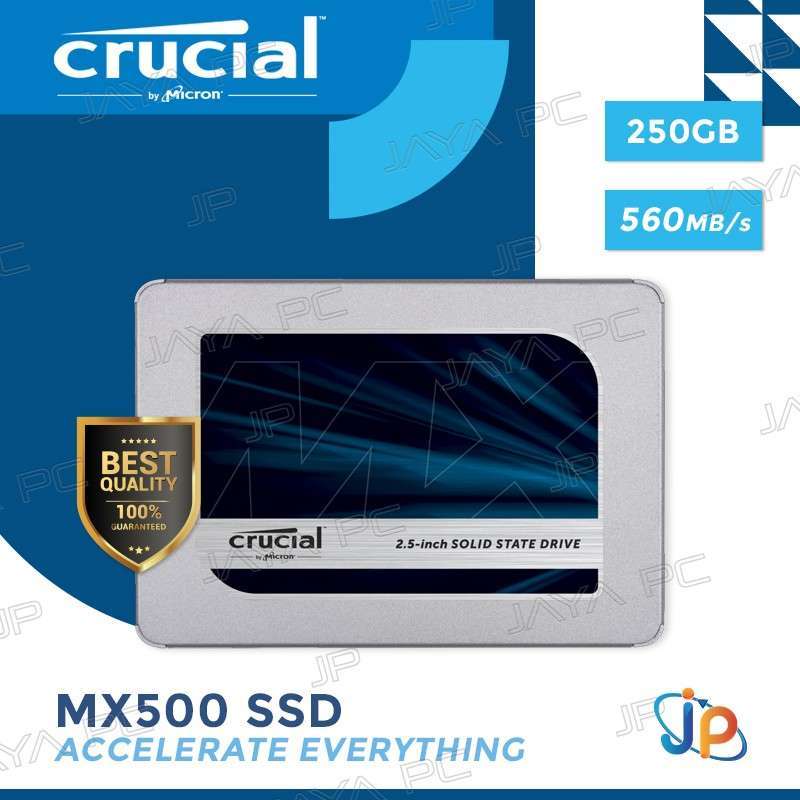SSD interne Crucial MX500 2 To 2,5 pouces 7 mm (avec adaptateur 9,5 mm) SATA  NAND 3D, CT2000MX500SSD1