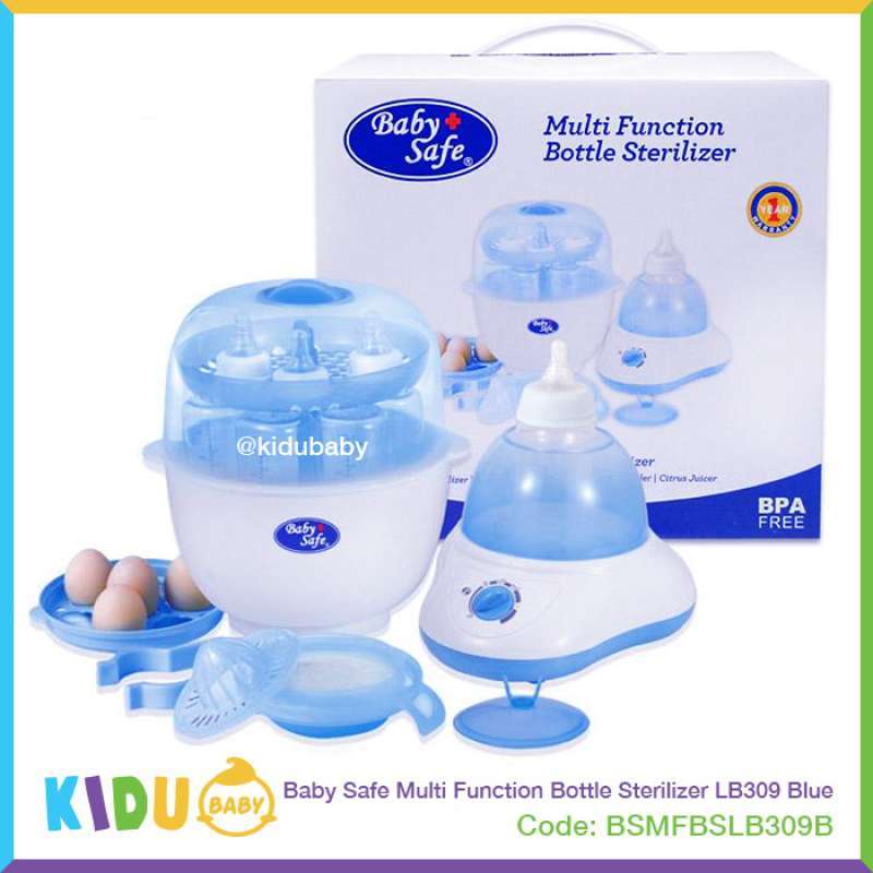 Promo Baby Safe Multi Function Bottle Sterilizer LB309 Blue Kidu