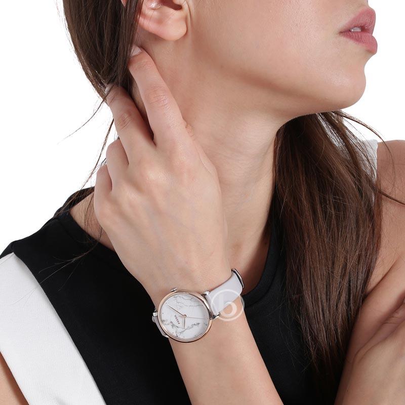 Promo FOSSIL Jacqueline Three Hand Marble Original Jam Tangan