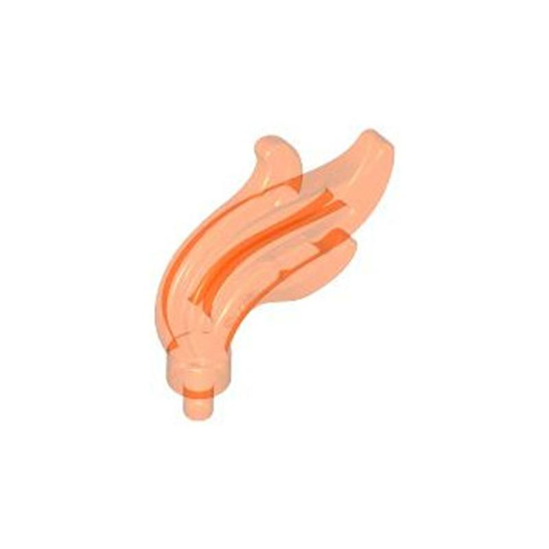 LEGO PARTS 4540865 Feather Transparent Fluorescent Reddish Orange