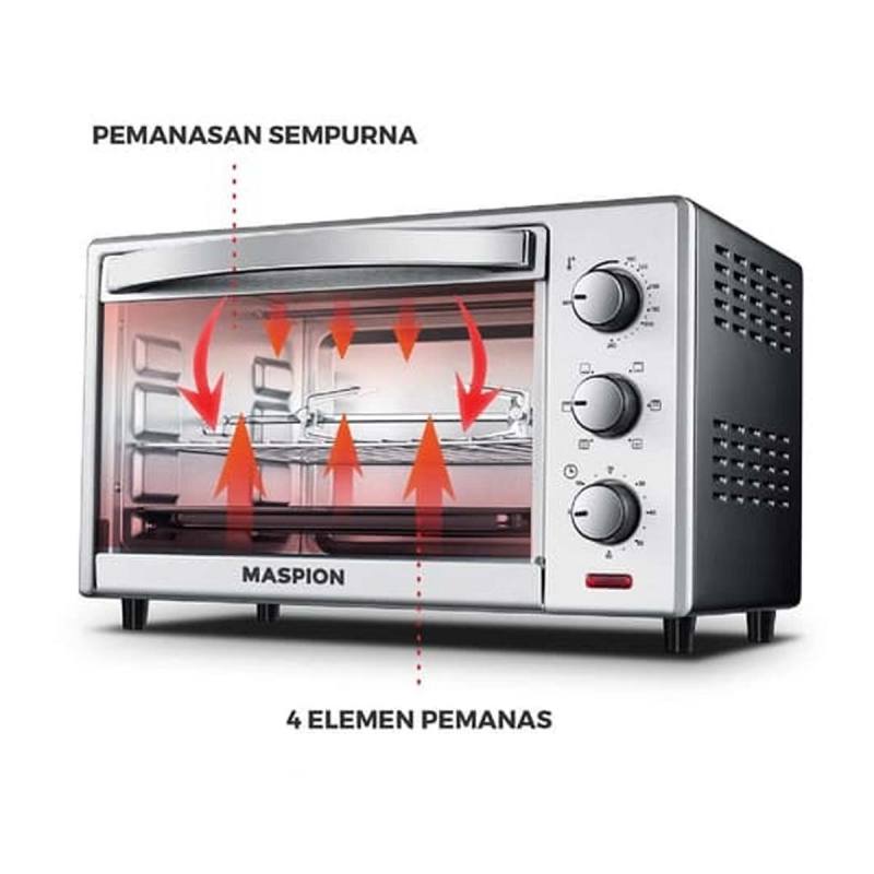 Jual Maspion Mot 2502bs Tungku Pemanggang Oven Toaster 25 Liter Online September 2020 Blibli Com