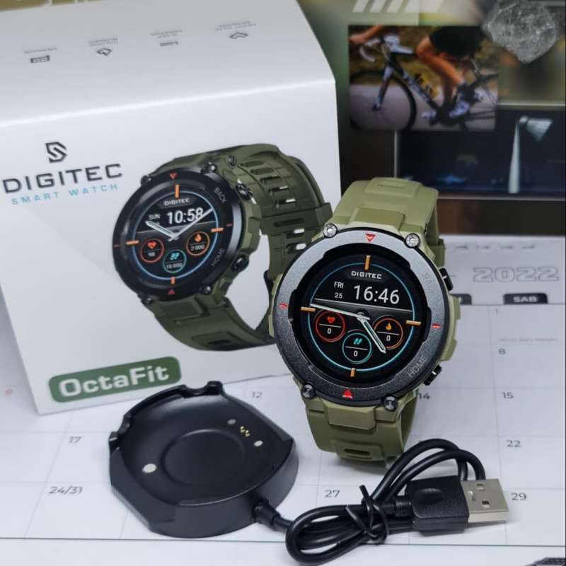JAM TANGAN ORIGINAL DIGITEC SMARTWATCH OCTAFIT GREEN