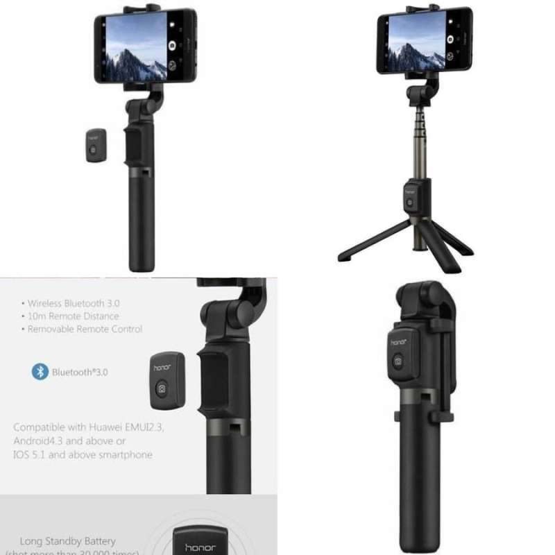 Jual Tongsis Tripod HUAWEI Honor Af15 Hitam Merah Muda Di