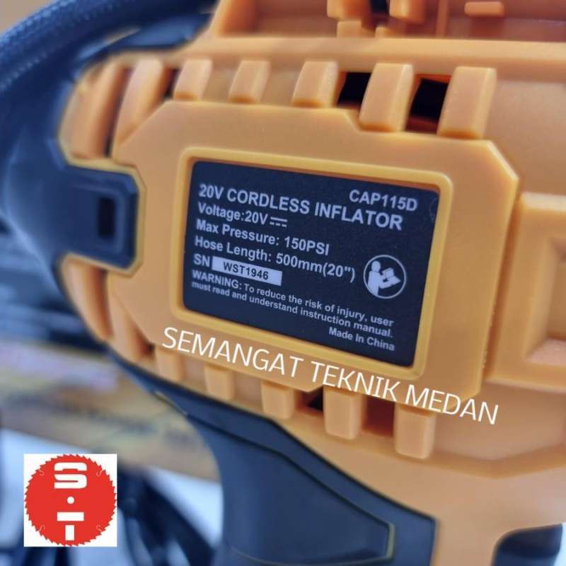 Jual Cap115d Cordless Kompresor Angin Mini Pompa Ban 150psi Unit
