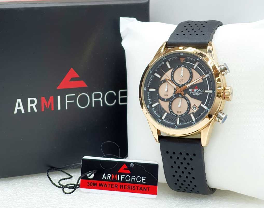 Jam Tangan Pria ARMIFORCE ORIGINAL Strap Rubber Tanggal dan Chrono Aktif Free Box dan Garansi AR82134