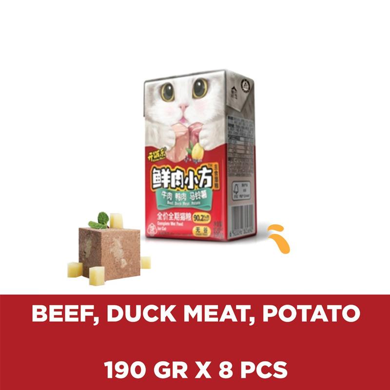 Jual Cppetindo Kitchen Flavor Beef Duck Meat Potato Cat Wetfood 190gr Online September 2020 Blibli Com