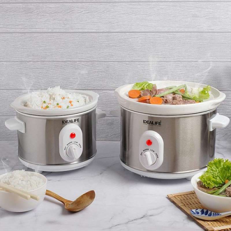 Promo Slow Cooker Alat masak Kuah Sup Bayi 2 5 Liter IDEALIFE 325