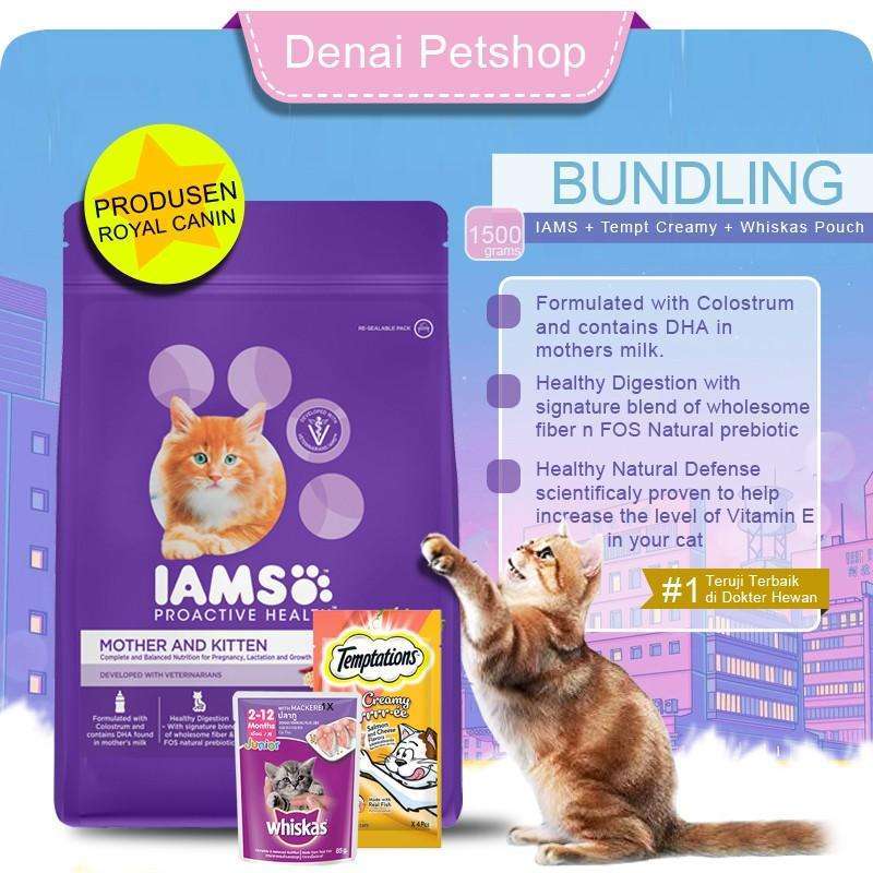 Jual Bundling Promo Kitten Makanan Kucing Whiskas, Iams