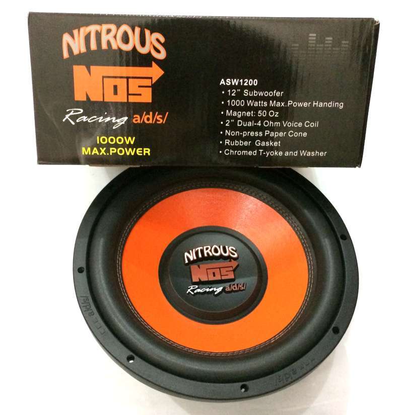 Jual Ads Asw1200 Nitrous Nos 12 Nitrous Asw 1200 Double Coil Bass Speaker Subwoofer 1000 Watt 12 Inch Online September 2020 Blibli Com