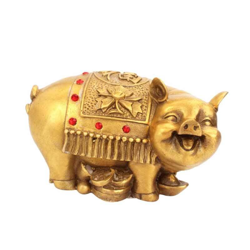 Jual OEM Chinese Zodiac Pig Year Golden Copper Collectible ...