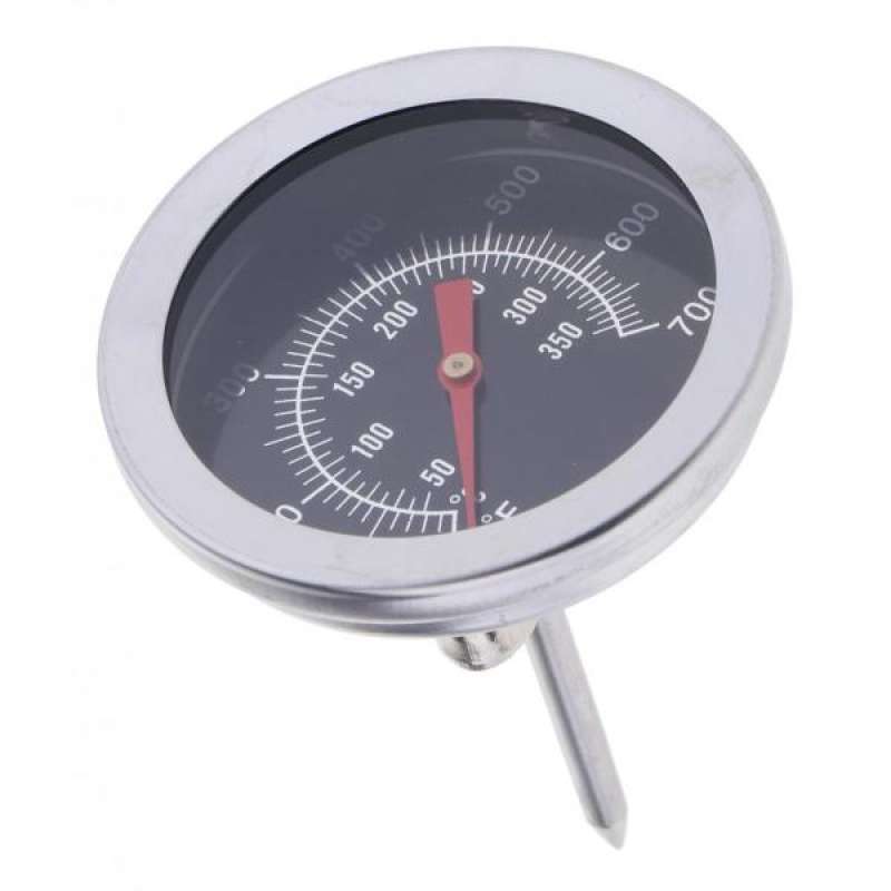 BBQ Barbecue Grill Thermometer Stainless Steel 100-700°F Cooking Temp Gauge 