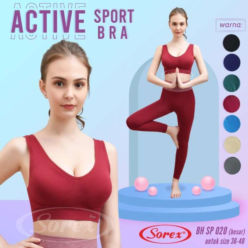 Sorex Bra - SP 023 - Tanpa Kawat Active Sport Olahraga Stretch Senam