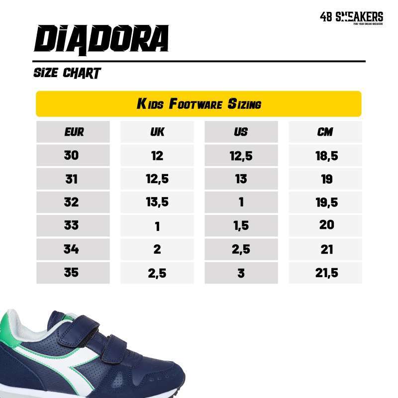 Size sepatu discount diadora