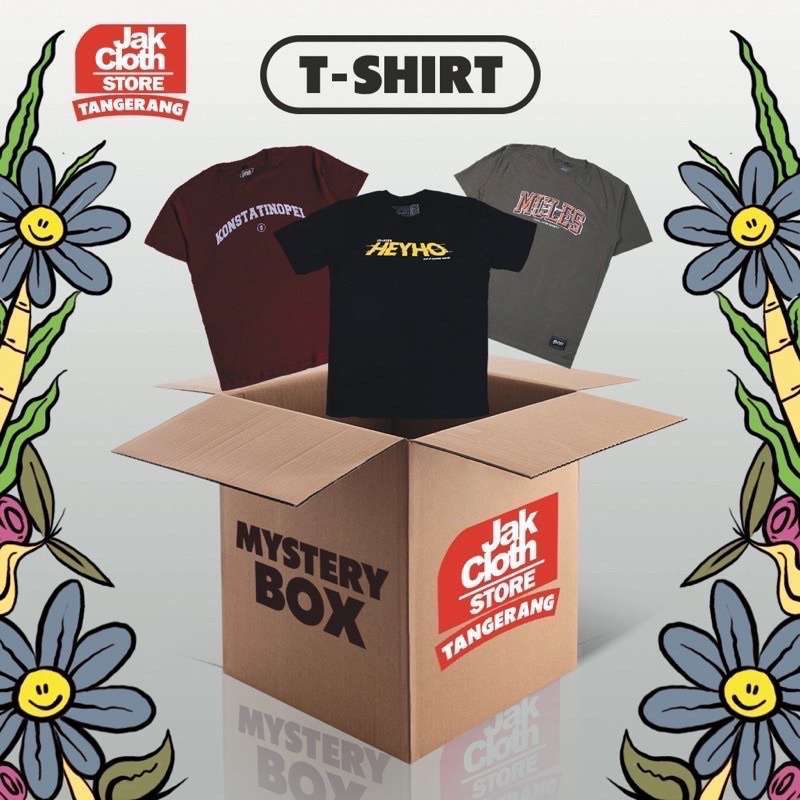 Jual Mystery Box T-shirt 50k di Seller Jakcloth Store Tangerang -  Jl.Beringin Raya No 25 Blok 28 Perumnas 1 Karawaci Tangerang - Kota  Tangerang