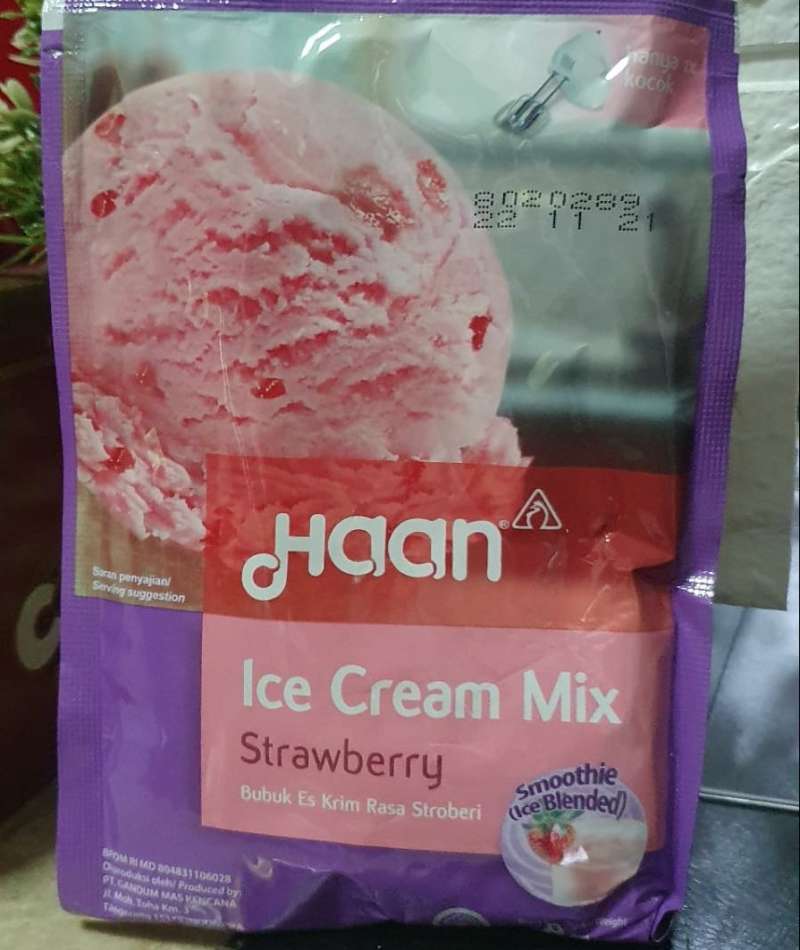 Jual Haan Ice Cream Mix Bubuk Es Krim Strawberry 85 G Online Oktober 2020 Blibli Com