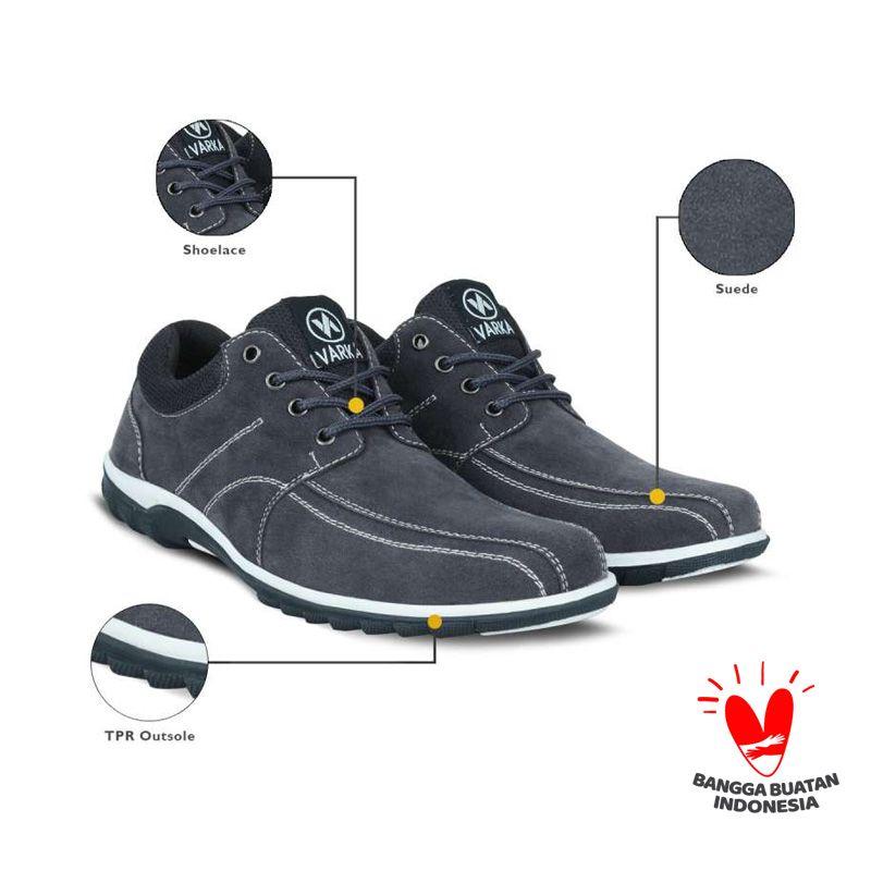 Jual Varka Sepatu Casual Pria Abu Hitam V 676 677 Online Agustus 2020 Blibli Com