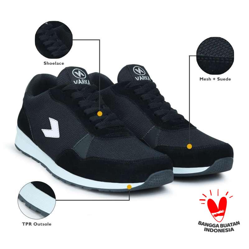 Jual Sepatu Sneakers Pria V 4013 Brand Varka Sepatu Olah Raga Running Sepatu Kets Joging Murah Berkualitas Warna Hitam Online Oktober 2020 Blibli Com