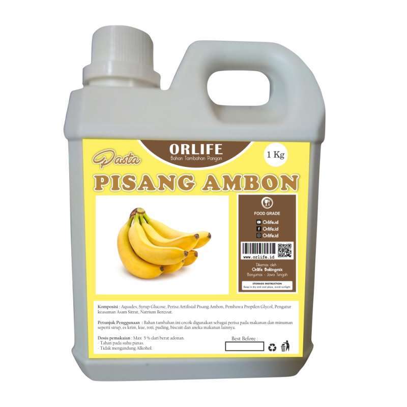 Jual Orlife Perisa Pasta Pisang Ambon 1 Kg Online Desember 2020 Blibli