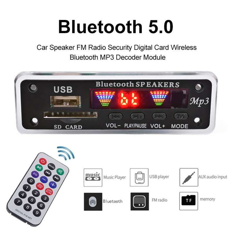 Jual Bluelans Car Speaker Fm Radio Security Digital Card Wireless Bluetooth Mp3 Decoder Module Online November 2020 Blibli Com