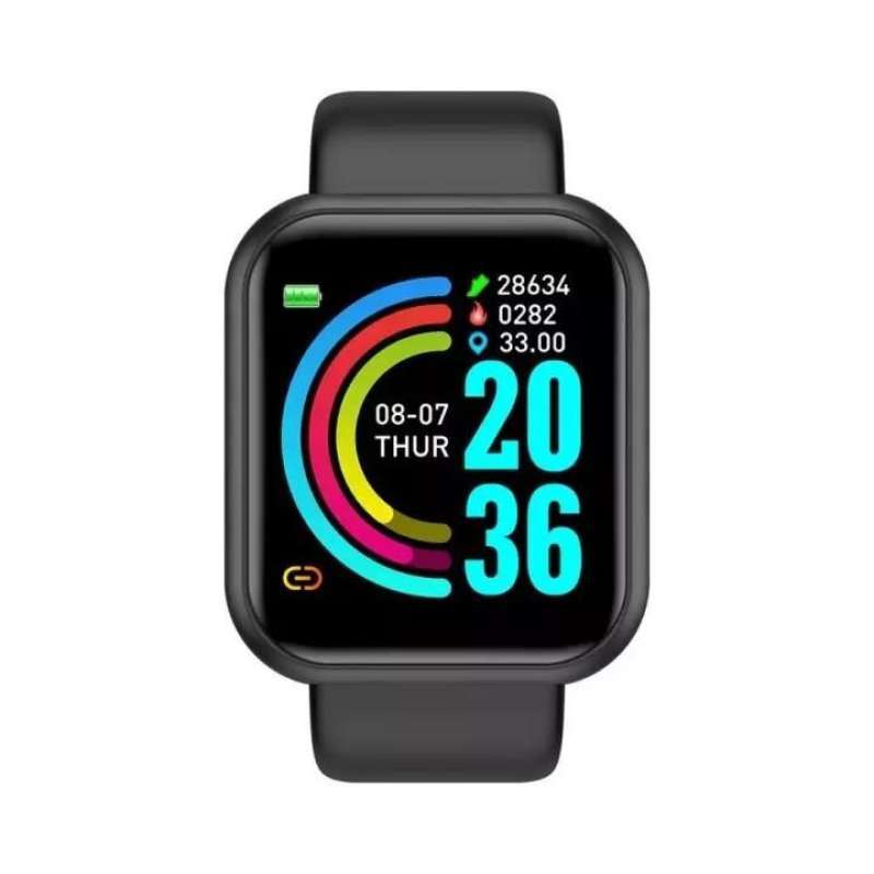 Skmei Bozlun Smartwatch Sport Fitness Tracker Heart Rate Y68s Black