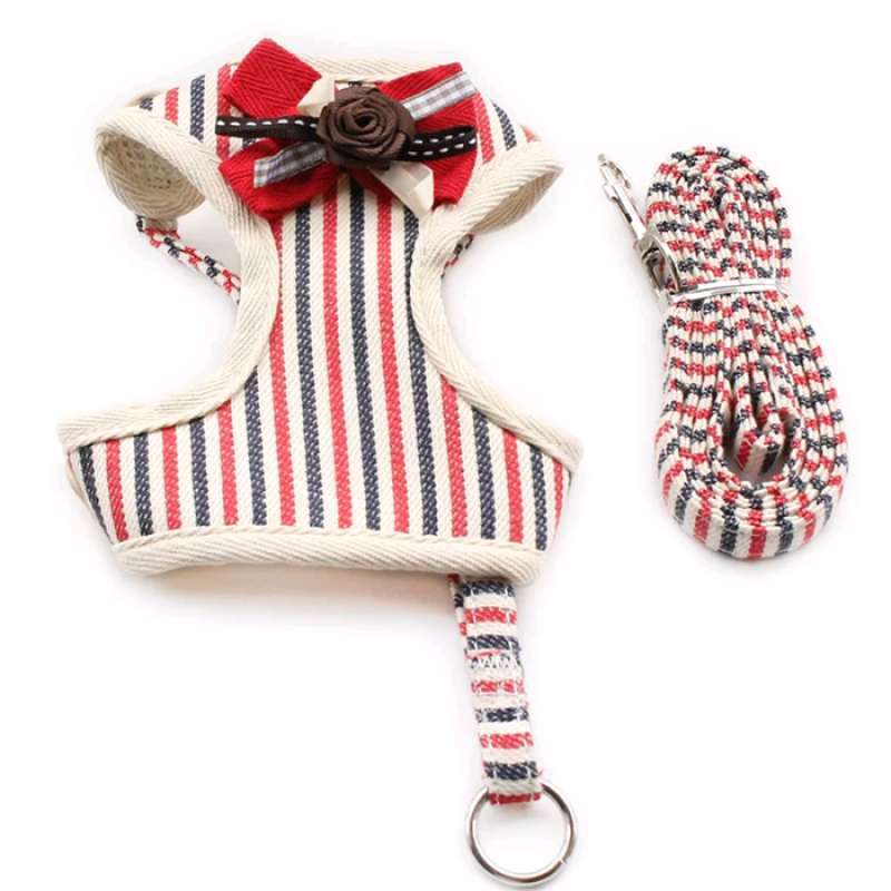 Jual Small Cat Dog Vest Harness Tali Tuntun Anjing Kucing Motif Stripe Merah Online Desember 2020 Blibli