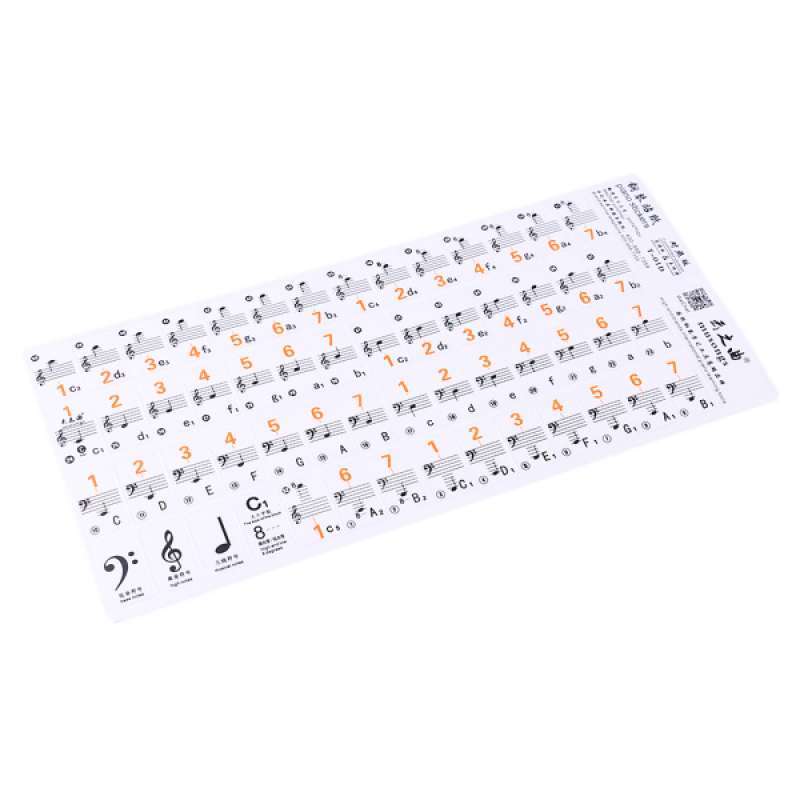 Promo 88 Key Piano Stickers Keyboard Label Music Note for ...