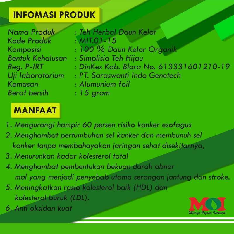 Jual Gerai Kelorina Teh Herbal Daun Kelor Organik Royal Moringa 15g Online Oktober 2020 Blibli Com