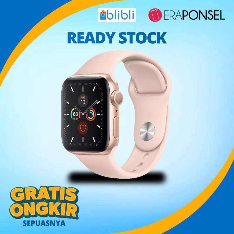 Jual Apple Watch Series 5 40mm Gold Aluminum Case With Pink Sand Sport Band Gps Garansi Internasional Online Oktober 2020 Blibli Com