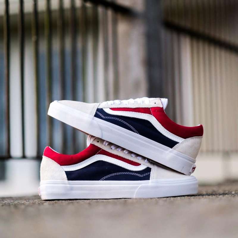 vans old skool white red