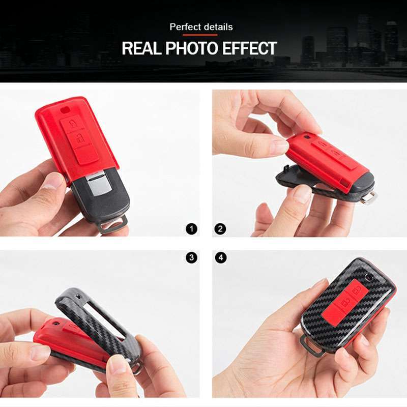 jual cover key carbon case keyless smartkey kunci mobil mitsubishi xpander pajero outlander all new livina online april 2021 blibli