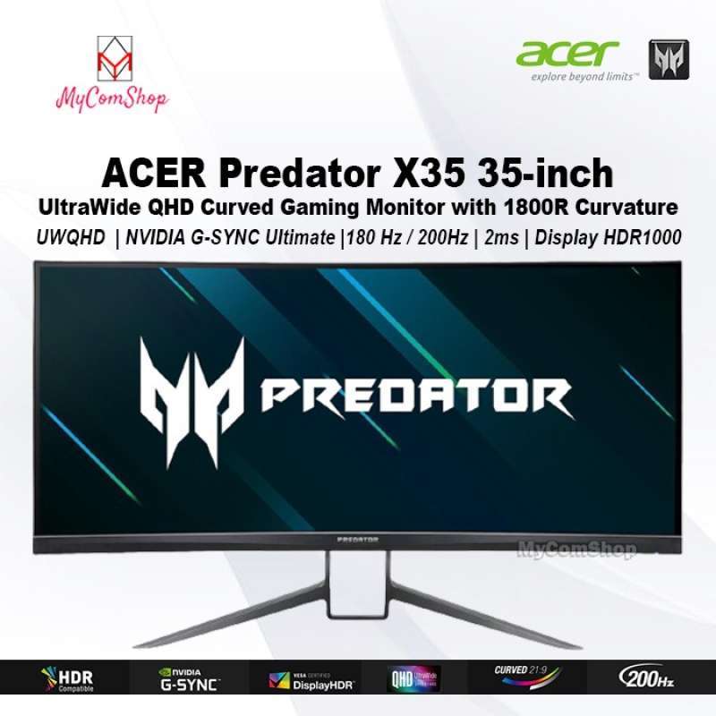 Jual Acer Predator X35 Uwqhd Curved Gaming Monitor 35 Inch 200hz